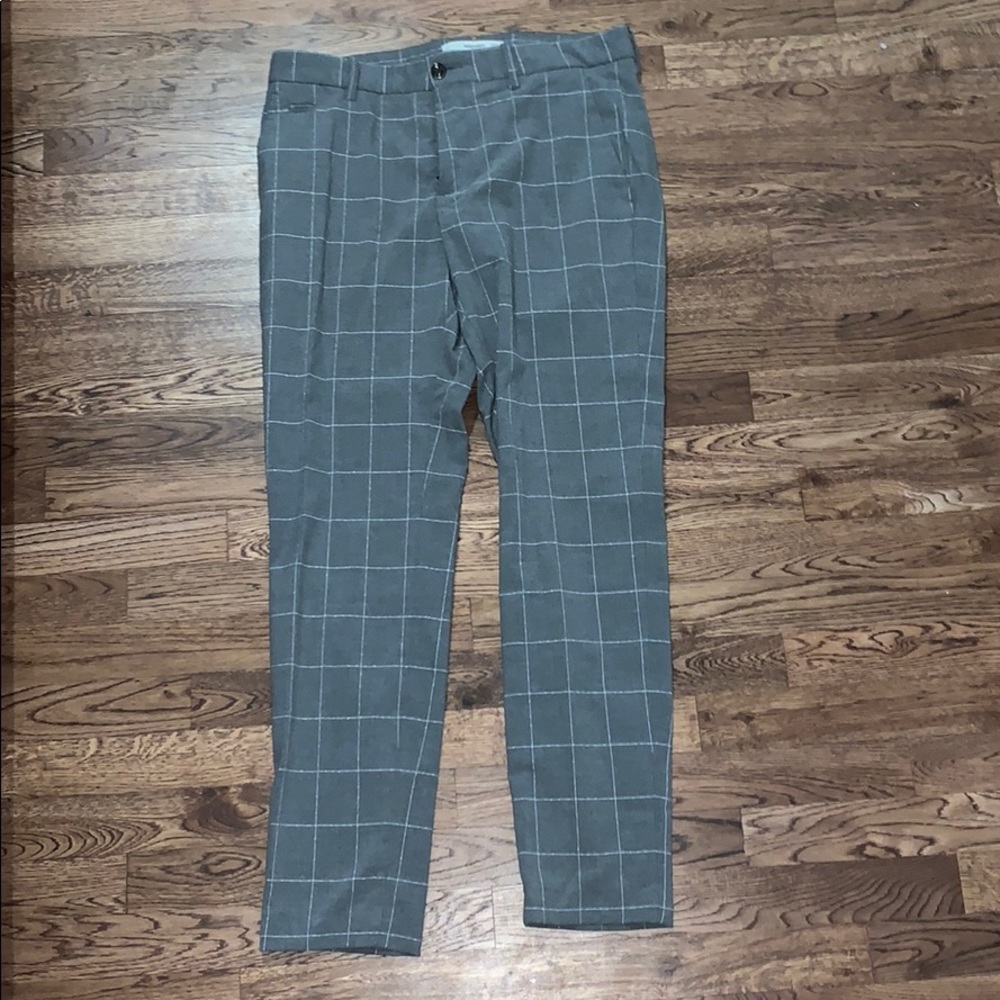 GRAY DRESS PANTS NEW MANGO